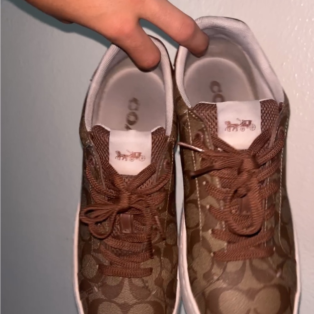 Coach Brown and Tan Sneakers - Picture 2 of 6